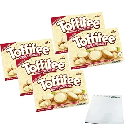 Abbildung von Toffifee White Chocolate Office Pack (5x125g Packung) + usy Block