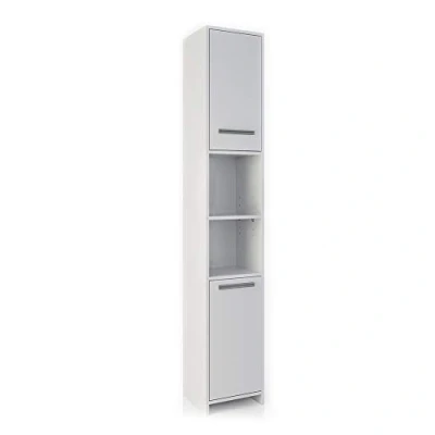 Abbildung von Vicco Hochschrank Kiko, Weiß, 30 x 190 cm verstellbar
