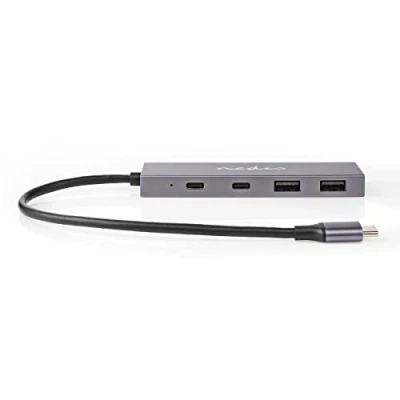 Abbildung von Nedis USB Hub 1x C™ 3.2 Gen 2 Male 2X A Female / 4 Port Port(s) Stromversorgung über 10 Gbps