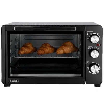 Abbildung von Mestic Gaskocher Camping Backofen Umluft MHO 130, Mini Tisch Pizza Ofen Timer Klein 1200 W