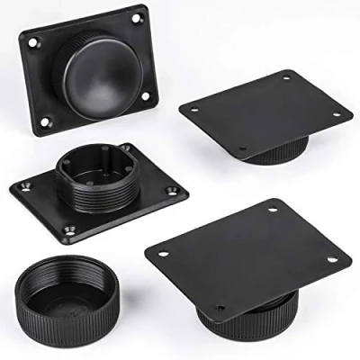 Abbildung von SO TECH® Möbelfuß 8er Set GOLF II Ø 50 mm Gleitfuss Bodengleiter, Sockelfuss Möbelgleiter schwarz verstellbar