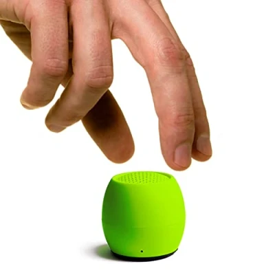 Abbildung von Boompods Zero Mini tragbarer Bluetooth Lautsprecher Kabelloser Lautsprecher, IPX6 wasserdicht, 5 Std Spielzeit, Outdoor Speaker klein, Mikrofon &amp; Dual Pairing, für Dusche, Reisen, iPhone, Rosa