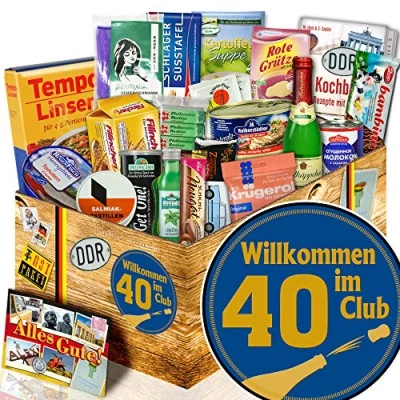 Abbildung von Wilkommen im Club 40 Geschenke Geburtstag Geschenk DDR Spezialitäten