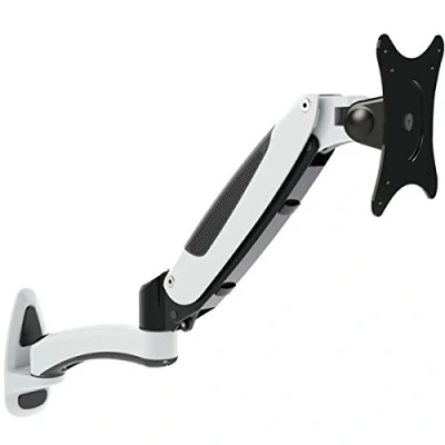 Abbildung von HFTEK Monitor TV Wand Halterung Halter Wall Mount mit Gasdruckfeder 0 8 kg Wandhalterung für Bildschirme von 15 bis 27 Zoll VESA 75/100 HF19DW