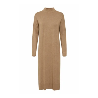 Abbildung von b.young Mmmorla Turtleneck Strickkleid, Damen, Größe: Large, Sepia tint melange