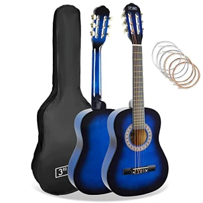 Abbildung von 3rd Avenue 1/2 Größe Kinder Klassikgitarre Mit Spanischen Nylonsaiten, Einsteigerpaket Blau