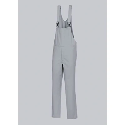 Abbildung von BP 1675 558 51 2XLn Unisex Latzhose, mit Gummizug in der Taille, 245,00 g/m² Stoffmischung, hellgrau,