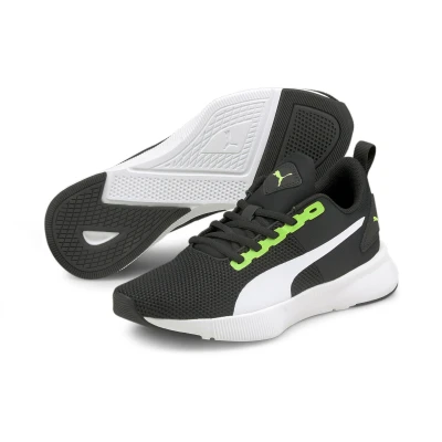 Abbildung von Puma Flyer Runner JR Unisex Laufschuh Neutral für Kinder, Größe: 37, Green flash/white/black Schuhe