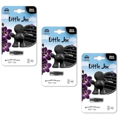Abbildung von 3er Pack Little Joe Lufterfrischer fürs Auto zur Montage an jedem Lüftungsgitter +/ 45 Tage Frische im (Velvet/Schwarz)