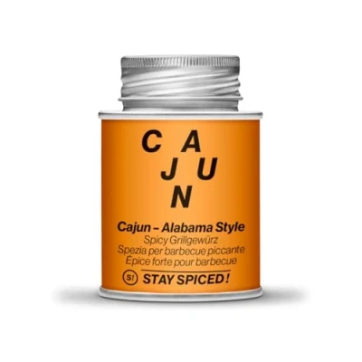 Abbildung von Köstliches Cajun Gewürz von STAY SPICED ! BBQ Gewürzmischung in American Alabama Style I Scharf und Pikant Verpackt 170 ml Weißblechdose