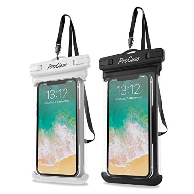 Abbildung von ProCase 2 Stück Wasserdicht Handyhülle,Unterwasser Hülle IPX8 Waterproof Handytasche für 6.9&quot; iPhone 16 15 14 13 12 Pro Max/Samsung Galaxy S24 S23 Ultra S22 A54 Weiteren Smart Phone bis 7 Zoll