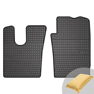 Abbildung von FROGUM EL Toro Gummimatten Ganzjähriges Set von Autofussmatte Auto Fußmatten für Scania RIS ab 2016 Beständiges Gummi Material 1,5cm Schutzkante