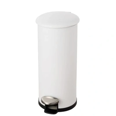 Abbildung von helit H2406705 Abfalleimer „the zinc“ 30 Liter, Mülleimer weiß, Treteimer, Abfallbehälter