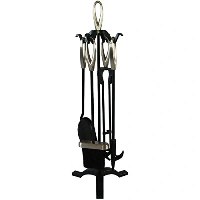 Abbildung von Fire Vida Buxton Begleiter Set, Metall, schwarz/Nickel, 5 teilig