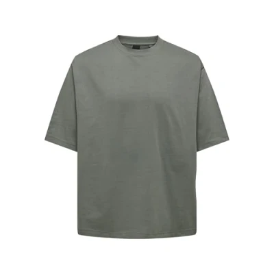 Abbildung von Only &amp; Sons Onsmillenium Tshirt basic, Herren, Größe: Large, Castor gray