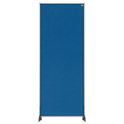 Abbildung von Nobo Impression Pro Schreibtisch Trennwand, Schutztrennwand für Social Distancing, Hygieneschutz, Filz, Blau, 400x1000mm, 1915509