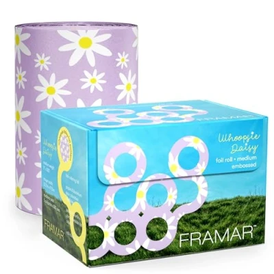 Abbildung von FRAMAR Blume Strähnenfolie Für Friseur Alufolie Friseur, Strähnen Set, Haarfolie, Strähnchenfolie, Folie Strähnen, Strähnchen Whoopsie Daisy, Strähnenpapier 320 Fuß