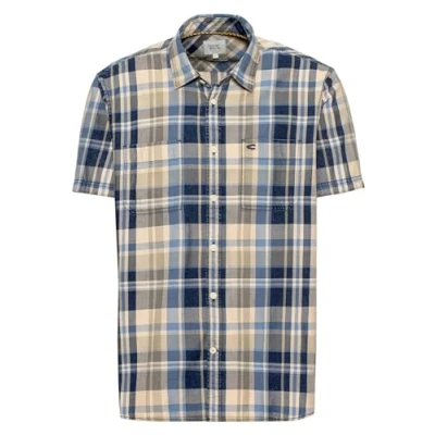 Abbildung von camel active Kurzarm AUS Reiner Hemd, Herren, Größe: Large, Night blue