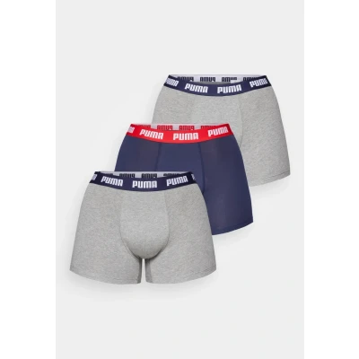 Abbildung von Puma MEN Everyday Boxer 3 PACK Panties, Herren, Größe: Small, Grey/navy/red combo