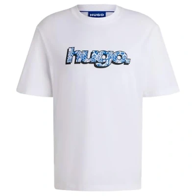 Abbildung von HUGO Blue T Shirt &quot;Nugibol&quot;, mit großem Logodruck