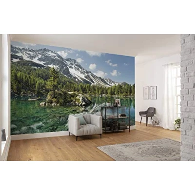 Abbildung von Komar Vliestapete &quot;Bergmagie&quot;, 450x280 cm (Breite x Höhe), Wohnzimmer, Schlafzimmer