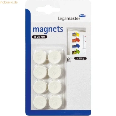 Abbildung von Legamaster Haftmagnete C und Blister, 20 mm, circa 250 g, weiß
