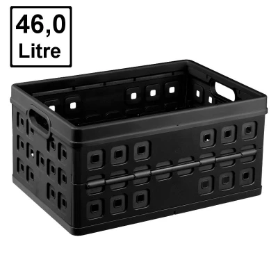 Abbildung von SUNWARE Square Klappbox 46 Liter 540x380x265mm schwarz
