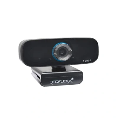 Abbildung von Redflexx REDCAM RC 250 Full HD Webcam mit 1080p (1920x1080) USB Anschluss, Integriertes Mikrofon Noise Cancelling, Panoramagelenk 360 Grad horizon