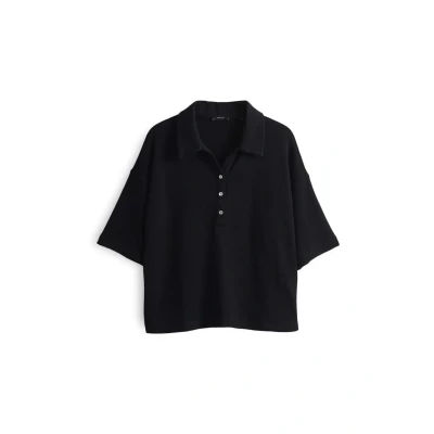 Abbildung von OPUS Kurzarm Silkas Poloshirt, Damen, Größe: 36, Black