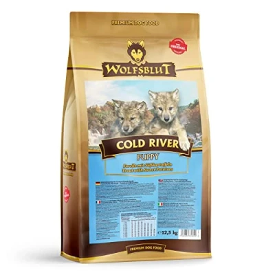Abbildung von Wolfsblut Cold River Puppy 12,5 kg Forelle Trockenfutter Hundefutter Getreidefrei