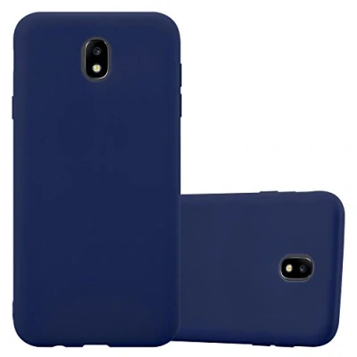 Abbildung von Cadorabo Hülle kompatibel mit Samsung Galaxy J7 2017 Schutzhülle TPU Silikon Case Candy Design Slim Kratzfest Weiche Gummi Rundumschutz für in Blau