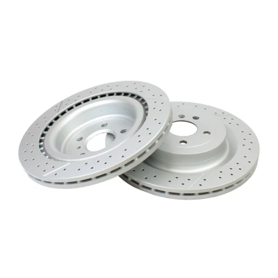 Abbildung von QUARO Bremsscheibe MERCEDES BENZ: ML Klasse, GLE SUV, GL 345mm 26mm 5 112mm geschlitzt/gelocht lackiert QD1718 Bremsscheiben, Scheibenbremsen