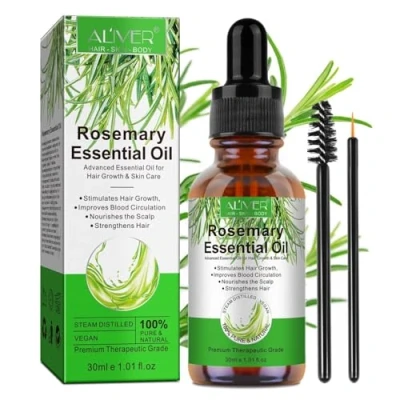 Abbildung von ALIVER Haaröl Rosmarinöl Ätherisches Öl Haarwachstum Haarpflege 30ml, 1 tlg., Haaröl, Haarwachstum, Hautpflege