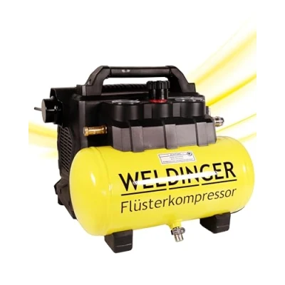 Abbildung von WELDINGER Kompressor FK 135 pocket Flüsterkompressor l Luftabgabe 8bar 6l Kessel 1100W, 1100 W, max. 8,00 bar