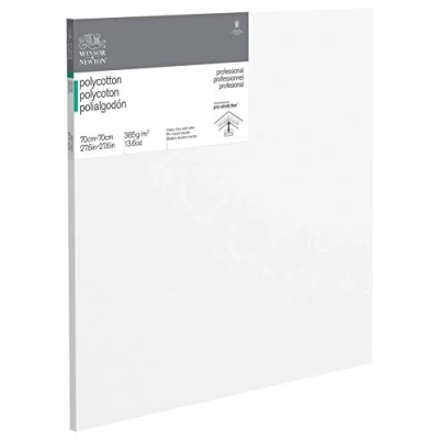 Abbildung von Winsor &amp; Newton 6206037 Professional Keilrahmen aus Baumwollmischgewebe, 385 g/m², 3 fach grundiert, mittlere Körnung, ideal für die Ölfarben und Acrylfarben 70x70cm