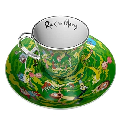 Abbildung von Rick &amp; Morty Portal Collectors Teller Spiegel Becher Set