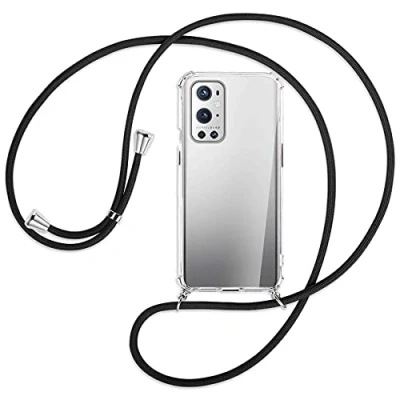 Abbildung von mtb more energy® Handykette kompatibel mit OnePlus 9 (6.55&#039;&#039;) schwarz Smartphone Hülle zum Umhängen Anti Shock Full TPU Case