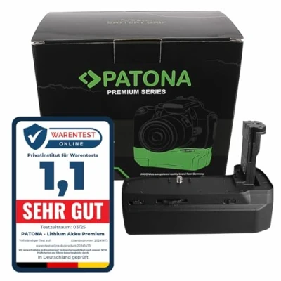 Abbildung von PATONA 1476 Batteriegriff kompatibel mit bmpcc Blackmagic Pocket Cinema 4K 6K (Batteriefach für 3X LP E6N)