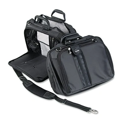 Abbildung von Kensington Contour 15,6 Zoll Topload Laptoptasche, ergonomische Cross Body Tasche für 15.6 Geräte bequemes Tragen über der Schulter, schwarz, 62220