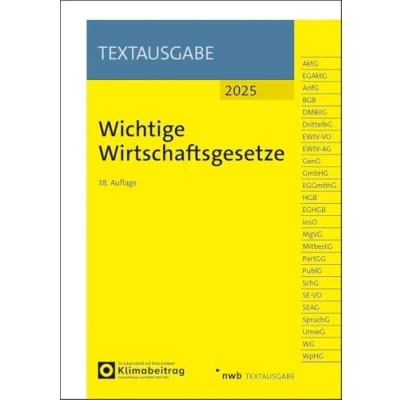 Abbildung von Wichtige Wirtschaftsgesetze (NWB Textausgabe)