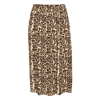 Abbildung von Kaffe Curve Alinienrock, Damen, Größe: 54, Naturel leopard print
