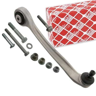 Abbildung von FEBI BILSTEIN 40746 Querlenker mit Anbaumaterial Lager, Trag /Führungsgelenk oben, Vorderachse rechts, vorne Aluminium
