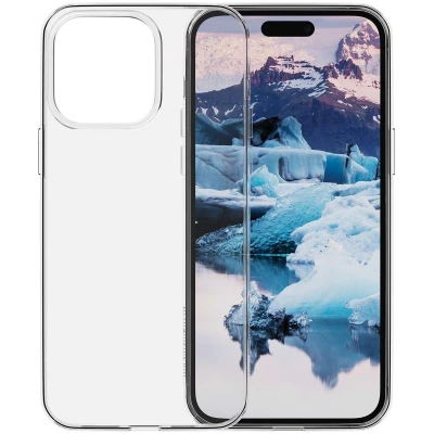 Abbildung von Apple iPhone 15 Pro Max Hülle Recyceltem Silikon dbramante1928 Soft Case/Backcover Handyhülle Transparent