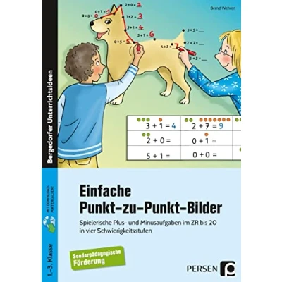 Abbildung von Einfache Punkt zu Bilder: Spielerische Plus und Minusaufgaben im ZR bis 20 in vier Schwierigkeitsstufen SoPäd Förderung (1. 3. Klasse)