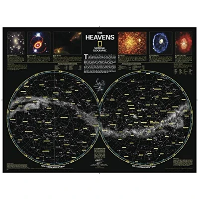 Abbildung von National Geographic Heavens Wall Map Laminated (30.5 X 22.75 In): Maps Space (National Reference Map)