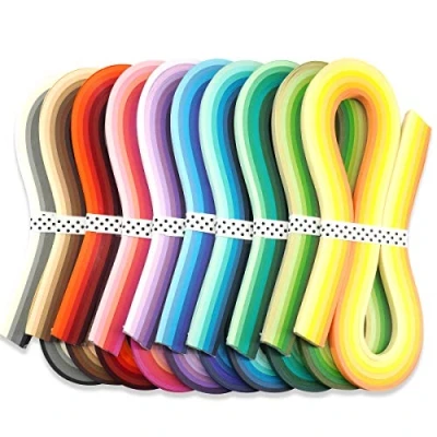 Abbildung von JUYA Mehrfarbig Papier Quilling Streifen Set 60 Farben 10 Packungen 54cm Länge Breite 3mm