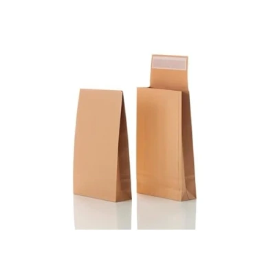 Abbildung von Bong Faltentasche B5 (250 Stück), haftklebende Faltentaschen mit Klotzboden und Seitenfalte, Versandtaschen aus braunem Kraftpapier, 250 x 176 30 mm, 110g/m²