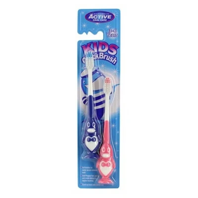 Abbildung von ACTIVE ORAL CARE Kids Quick Brush 3 6 Jahre Zahnbürsten Penguin 2tlg.
