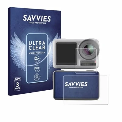 Abbildung von Savvies 6 Stück Schutzfolie für DJI Osmo Action Displayschutz Folie Ultra Transparent
