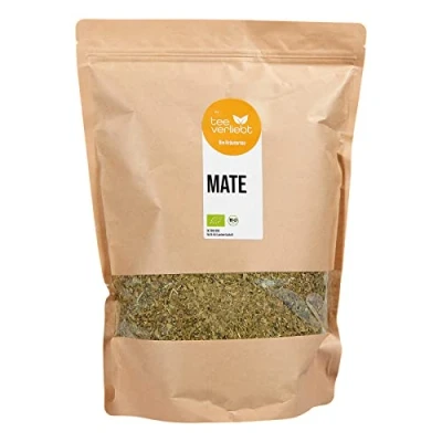 Abbildung von teeverliebt Bio Mate Tee 1000 g I Matetee aus kontrolliert biologischem Anbau belebend frische Teemischung Organic Green Tea Powder 1000g